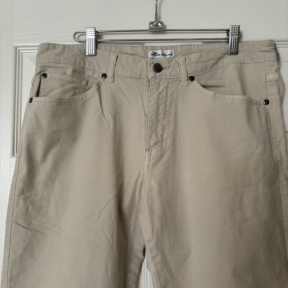 Peter Millar Crown Vintage 5 pocket Canvas Pant, Tan Size 33 - Picture 3 of 13